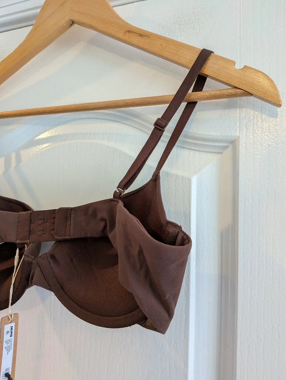 Skims Fits Everybody Push-Up Demi Bra in Cocoa Chocolate Brown Size 36B NWT - Picture 9 of 13